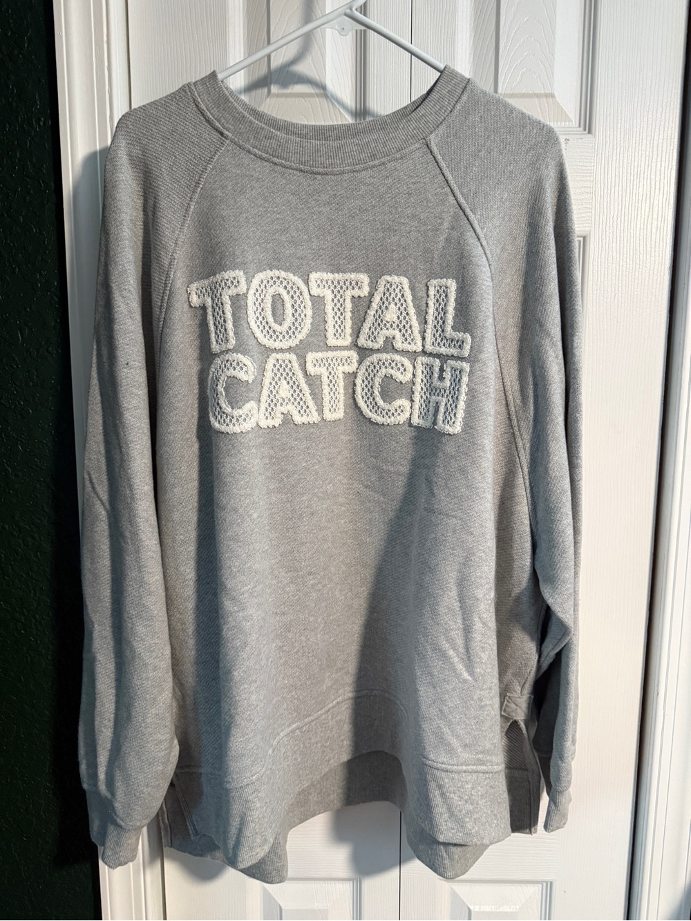 aerie Heather Grey 'Total Catch' Crewneck Sweatshirt
